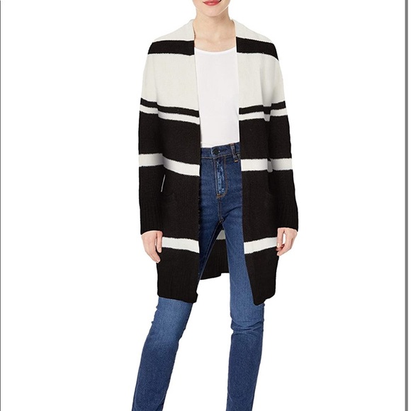 Ella Moss Kimberly Color-Blocked LongLine Cardigan - Picture 1 of 12